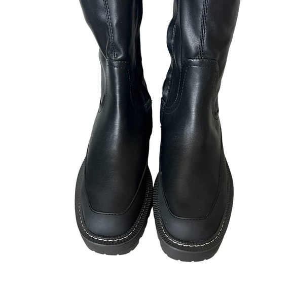 SAM EDELMAN LERUE LUG SOLE FAUX LEATHER HIGH SHAFT OVER KNEE BOOT 6.5, 7.5 NWOB - Picture 4 of 16